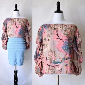 NWT On The Road Off Shoulder Long Sleeve Top